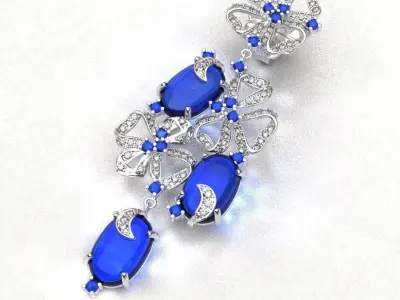 Thai style earrings 3D print model