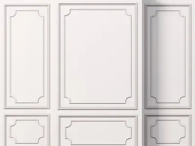 Wall molding 12 Boiserie classic panels 3D model