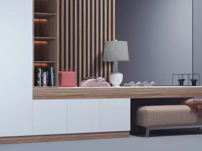 Table Wall Unit  3D model
