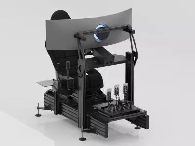 Racing Simulator Complete Sim Rig 3D model