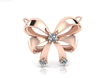bow tie jewelry pendant 3D print model