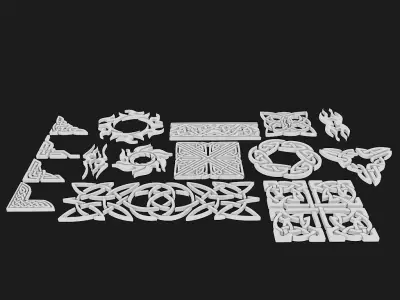 3D Celtic ornament 3D model