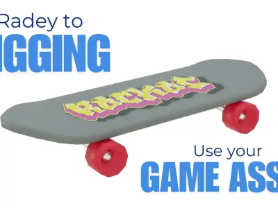 Low-Poly Skateboard 3D Model Low-poly 3D model
