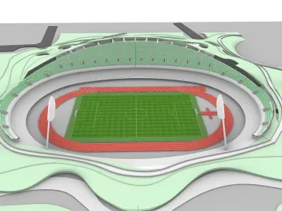Quzhuo Stadium 3D model