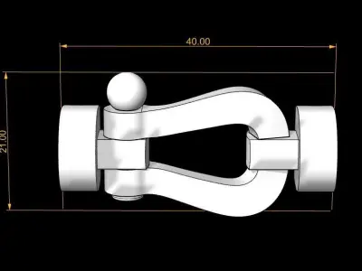Force Extra Large XL bracelet 3D print model