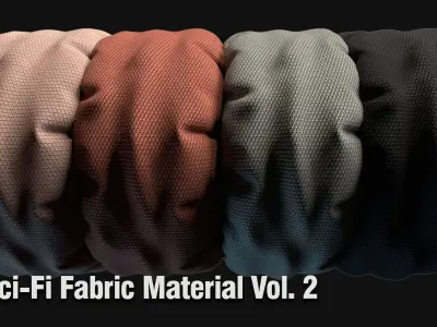 8 Sci-Fi Fabric Material Vol 2 -SBSAR Texture