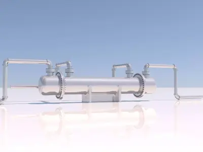 Refinery Heat Exchanger 03 3D model