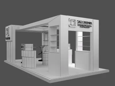 Booth Exhibition Stand a472b 3D model