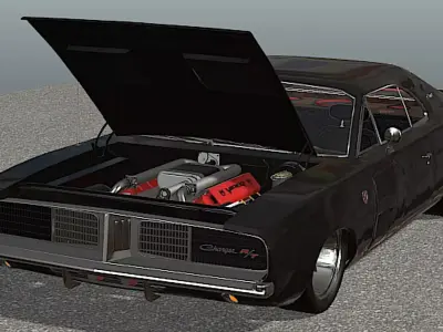 1969 Charger Viper RT - High Poly 3D model