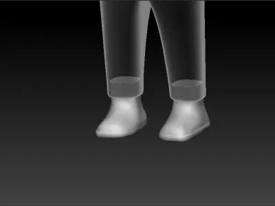 basic playmobil model with coat asset  Free 3D print model