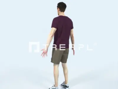 Virtue K Animated Rigged Sports Man Low-poly 3D model