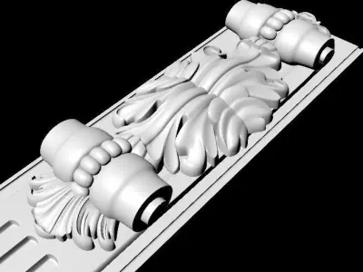 Central decor ornament for furniture 3D model 387