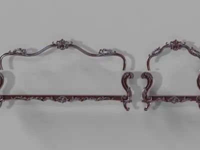 Carved overlays for sofa and chair 3D model