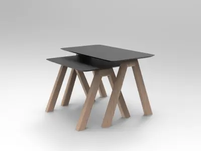 Monk Low Table Low-poly 3D model