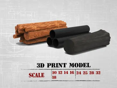 Ready to Print cargo freight for RC Truck 3D print model