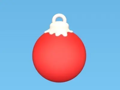 Christmas Tree Ornaments 2 3D Model Collection