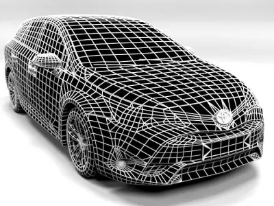 TOYOTA AVENSIS TOURING Low-poly 3D model