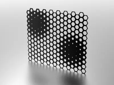 Hexagonal Parametric Facade Design Grasshopper Rhino Files 3D model