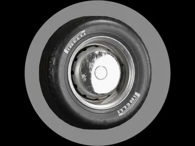 Car Wheel  Model And Texture Low-poly 3D model