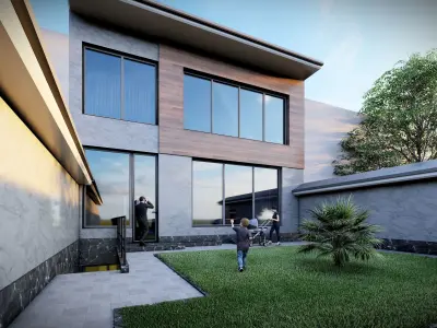 modern house  3D model purchase