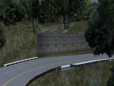 Down Hill Race Track 3D model