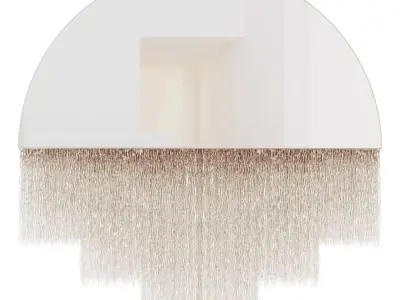 Boho fringed mirror 3D model