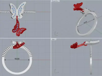 ring woman  3D print model 106