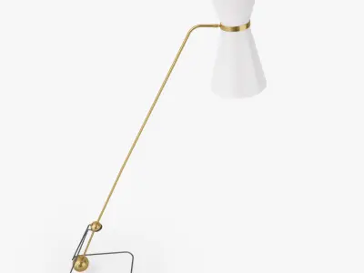 Pierre Guariche G2 Floor Lamp 3D model