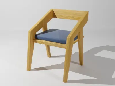 Plywood chair Free 3D model