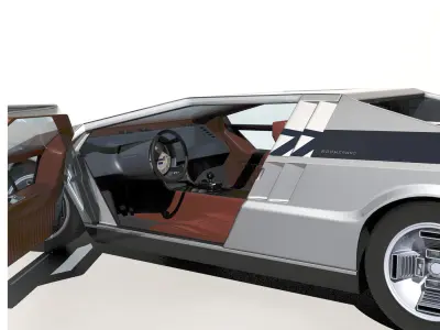 1971 Maserati Boomerang Concept Car 3D model