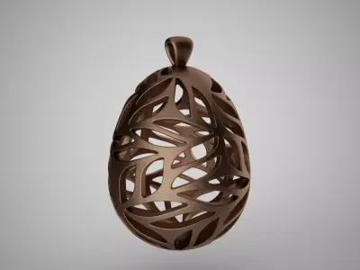 Leafy Egg Necklace 3D print model