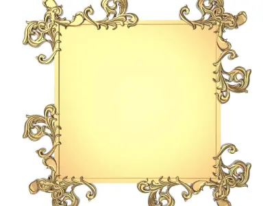 carved frame 3D model 25
