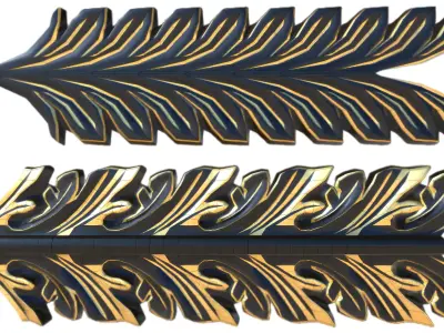 Luxury Ornamental Frieze 3D Model Collection 3D model