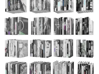 Books 150 pieces 2-9-2 Low-poly 3D model