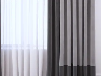 Set 107 Curtains 3D model