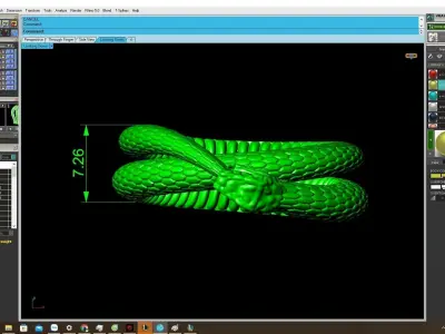 Luxury Snake Ring 3D Model for Jewelry Casting  4051 3D print model