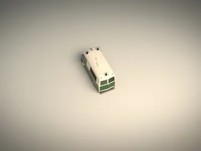 Low Poly Police Van 01 Low-poly 3D model