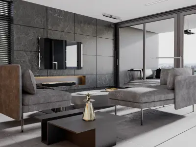 Modern living - C2 3D model