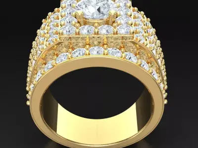 Luxury Men Rings Designs 6MR098 3D print model