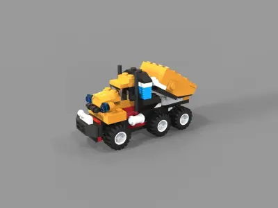 Lego cars pack  Low-poly 3D model