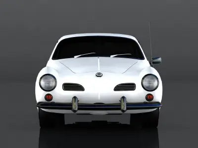 Volkswagen Karmann Ghia Low-poly 3D model