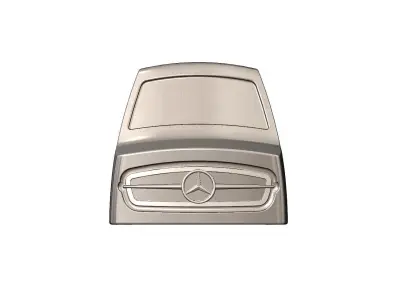 Simple Mercedes 300SL gullwing grille car sculpture decor 3D print model