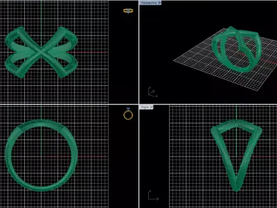 Minimal Abstract Ring 40 3D print model