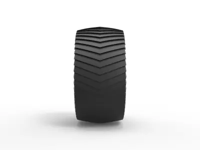 Pulling tractor rear tire Scale 1 to 25 3D print model