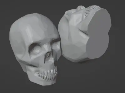 Skull Schrader Valve Caps 3D print model