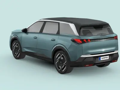 Peugeot E-5008 Low-poly 3D model