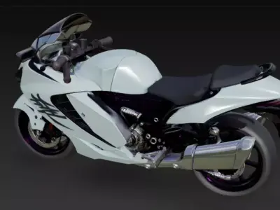 Suzuki Hayabusa Motorcycle 3D Model 3D model
