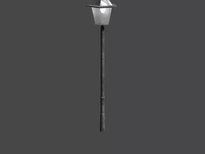 Park Lantern Low-poly 3D model