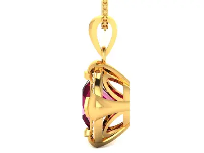 Solitaire Women Pendants 3dm STL OBJ FBX Render Details 3D print model get