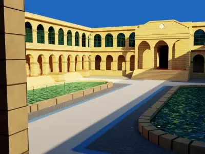 Game Environment - PBR - Game Ready Low-poly 3D model